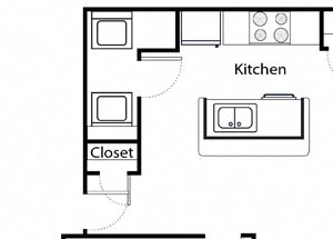 oak floor plan - 2 bedroom 2 bathroom